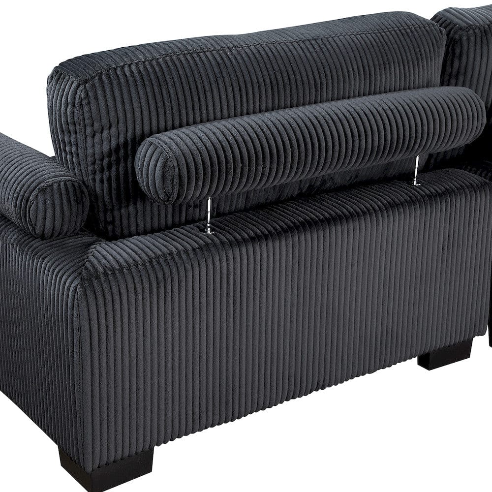 Homelegance  - Traverse Sofa in Black - 8555BK-3x  view 5
