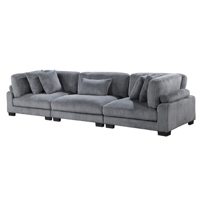 Homelegance  - Traverse Sofa in Gray - 8555GY-3x  view 2