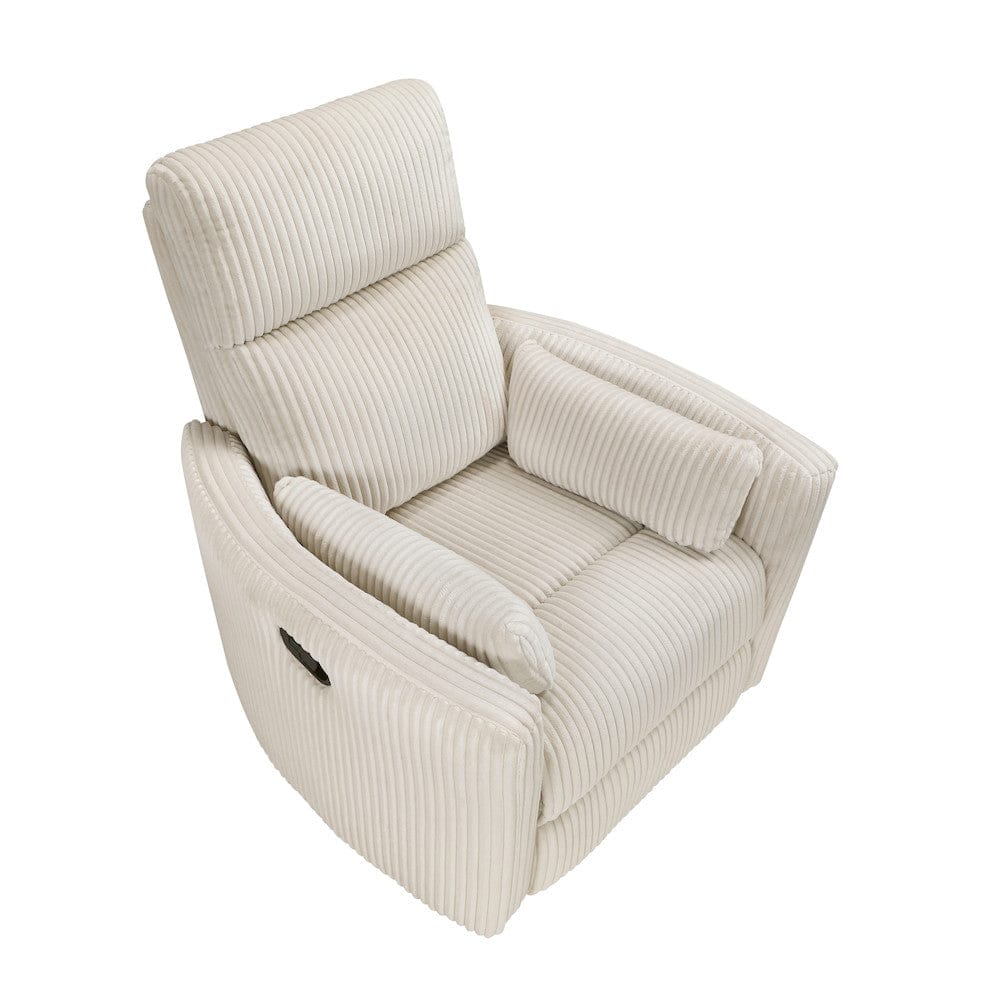 Homelegance  - Traverse Swivel Glider Reclining Chair in Beige - 8555BE-1SW  view 4