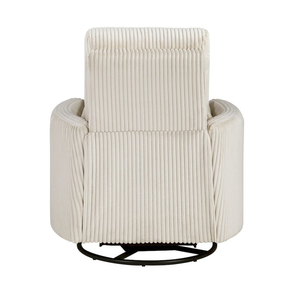 Homelegance  - Traverse Swivel Glider Reclining Chair in Beige - 8555BE-1SW  view 7
