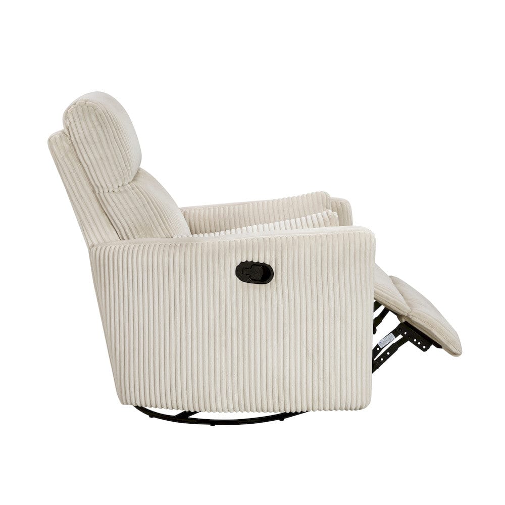 Homelegance  - Traverse Swivel Glider Reclining Chair in Beige - 8555BE-1SW  view 10