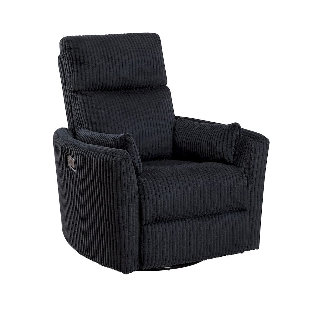 Homelegance  - Traverse Swivel Glider Reclining Chair in Black - 8555BK-1SW  view 2