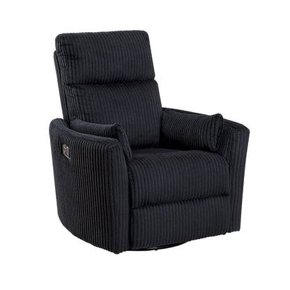 Homelegance  - Traverse Swivel Glider Reclining Chair in Black - 8555BK-1SW  view 2