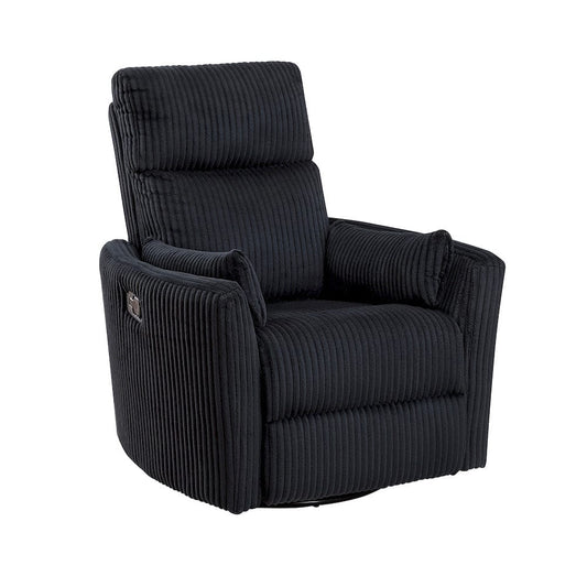 Homelegance  - Traverse Swivel Glider Reclining Chair in Black - 8555BK-1SW  view 2