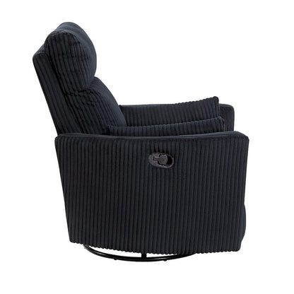 Homelegance  - Traverse Swivel Glider Reclining Chair in Black - 8555BK-1SW  view 4