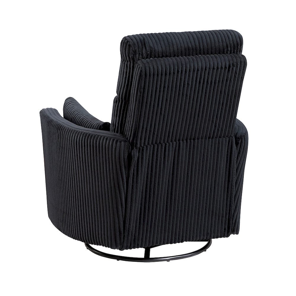Homelegance  - Traverse Swivel Glider Reclining Chair in Black - 8555BK-1SW  view 5