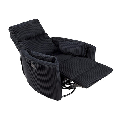 Homelegance  - Traverse Swivel Glider Reclining Chair in Black - 8555BK-1SW  view 9