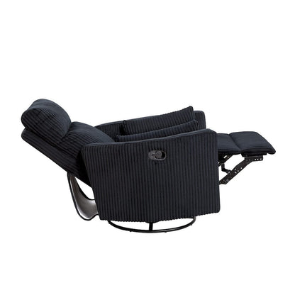 Homelegance  - Traverse Swivel Glider Reclining Chair in Black - 8555BK-1SW  view 10