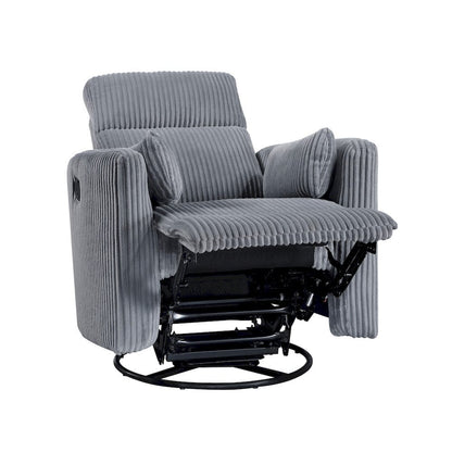 Homelegance  - Traverse Swivel Glider Reclining Chair in Gray - 8555GY-1SW  view 3