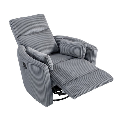 Homelegance  - Traverse Swivel Glider Reclining Chair in Gray - 8555GY-1SW  view 4