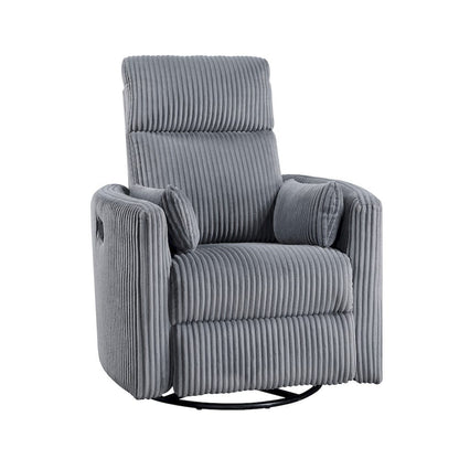 Homelegance  - Traverse Swivel Glider Reclining Chair in Gray - 8555GY-1SW  view 7