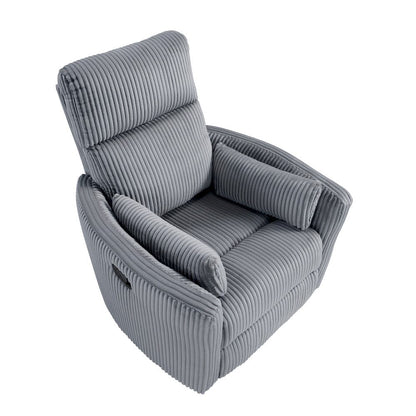 Homelegance  - Traverse Swivel Glider Reclining Chair in Gray - 8555GY-1SW  view 8