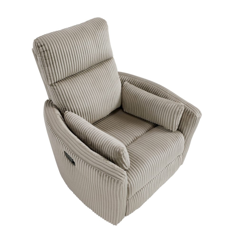 Homelegance  - Traverse Swivel Glider Reclining Chair in Taupe - 8555GB-1SW  view 3