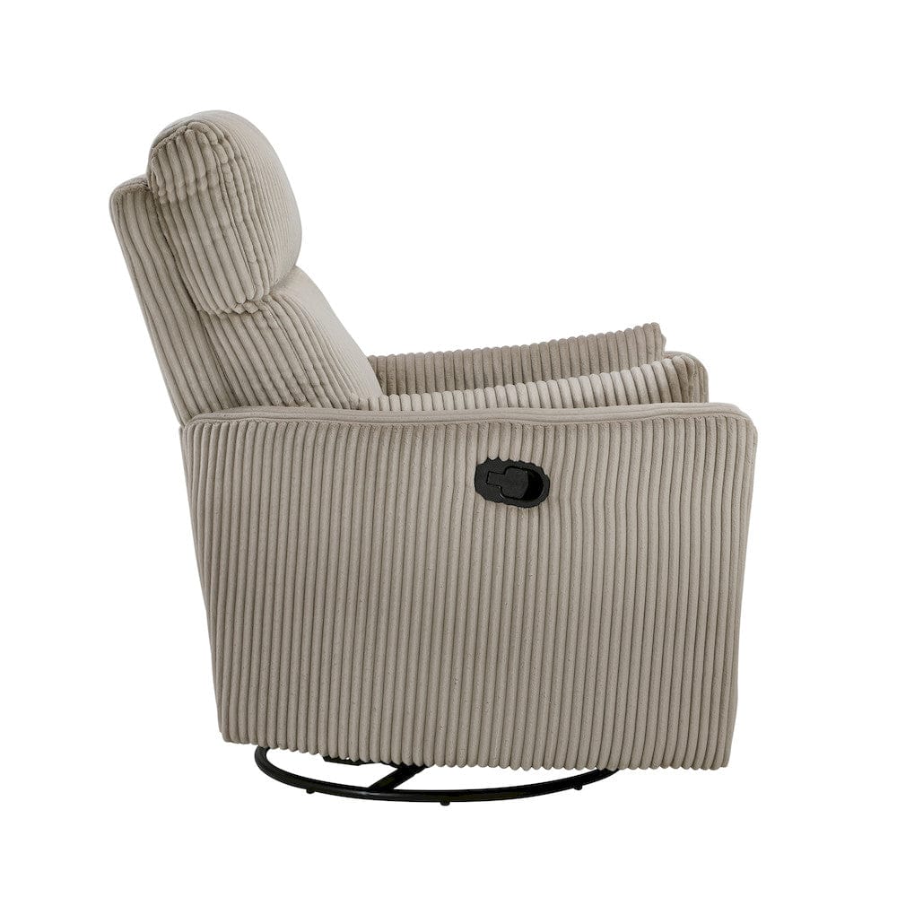 Homelegance  - Traverse Swivel Glider Reclining Chair in Taupe - 8555GB-1SW  view 4