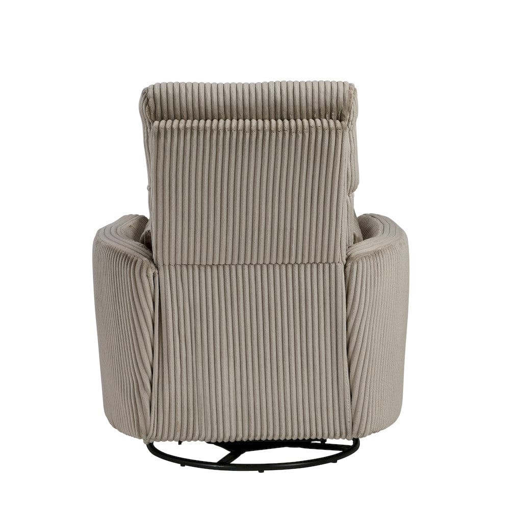 Homelegance  - Traverse Swivel Glider Reclining Chair in Taupe - 8555GB-1SW  view 6