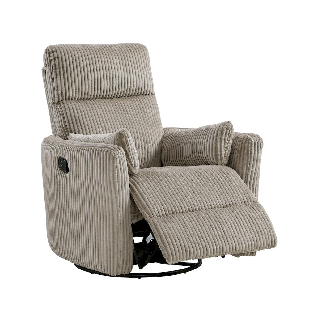 Homelegance  - Traverse Swivel Glider Reclining Chair in Taupe - 8555GB-1SW  view 7