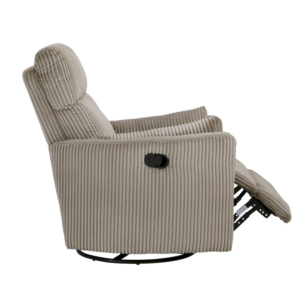 Homelegance  - Traverse Swivel Glider Reclining Chair in Taupe - 8555GB-1SW  view 10