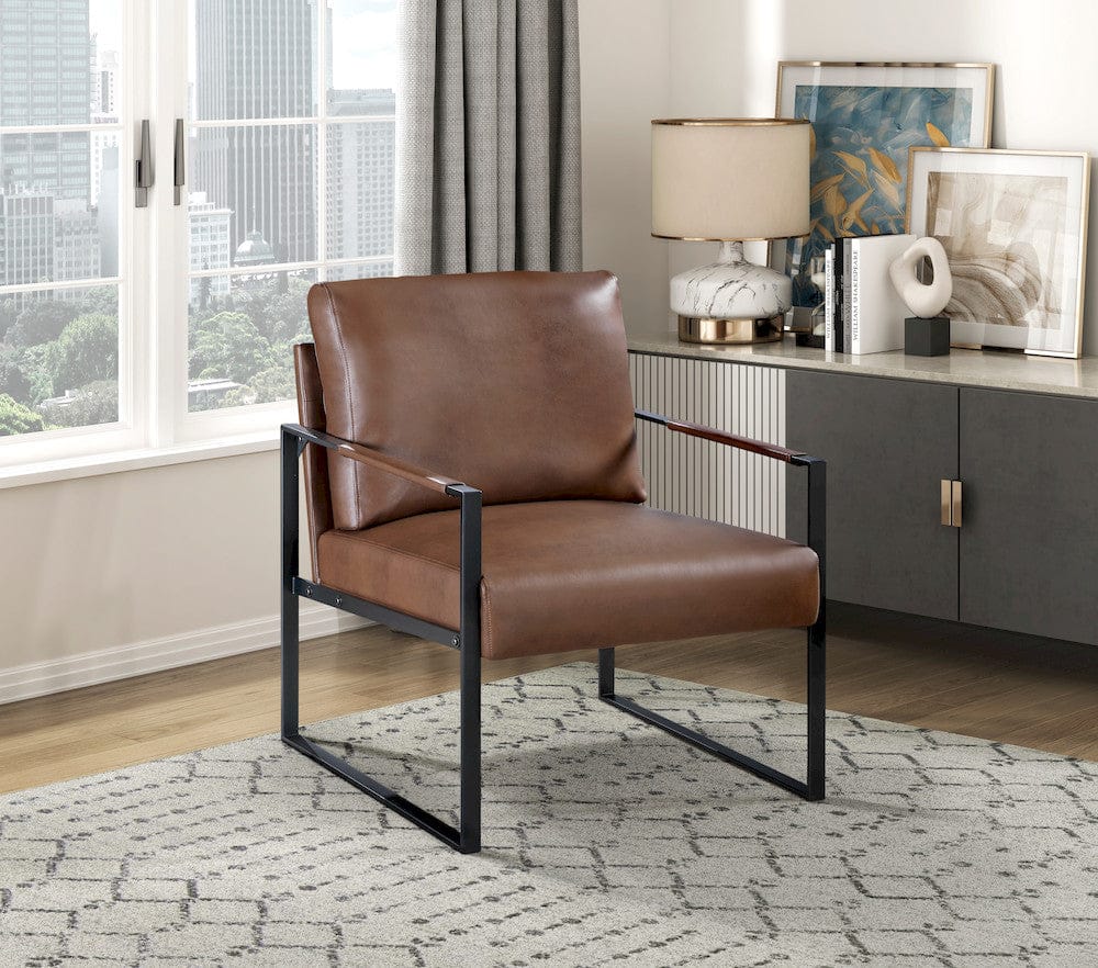Homelegance  - Trent Accent Chair in Brown - 1011BRW-1  view 9