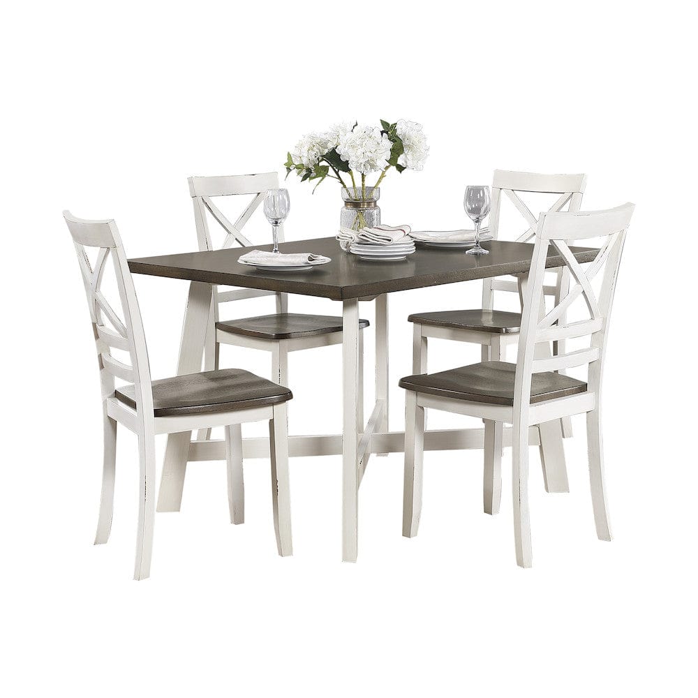 Homelegance  - Troy 5-Piece Pack Dinette Set - 5777WH  view 1