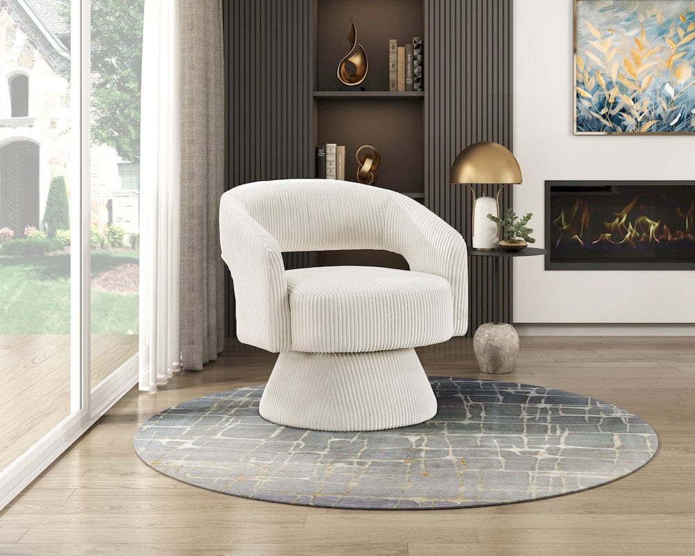 Homelegance  - Upton Swivel Chair in Beige - 1013BEG-1  view 7