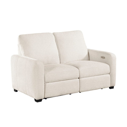 Homelegance  - Vera Power Double Reclining Love Seat W/ USB Charging Ports in Beige - 8479BEG-2PW  view 2
