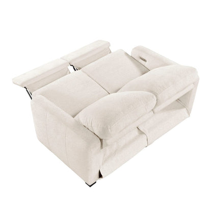Homelegance  - Vera Power Double Reclining Love Seat W/ USB Charging Ports in Beige - 8479BEG-2PW  view 6