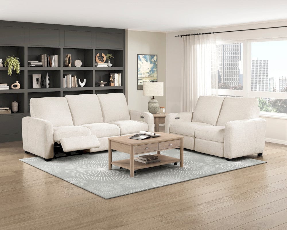 Homelegance  - Vera Power Double Reclining Love Seat W/ USB Charging Ports in Beige - 8479BEG-2PW  view 9