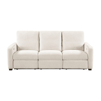 Homelegance  - Vera Power Double Reclining Sofa W/ USB Charging Ports in Beige - 8479BEG-3PW  view 1