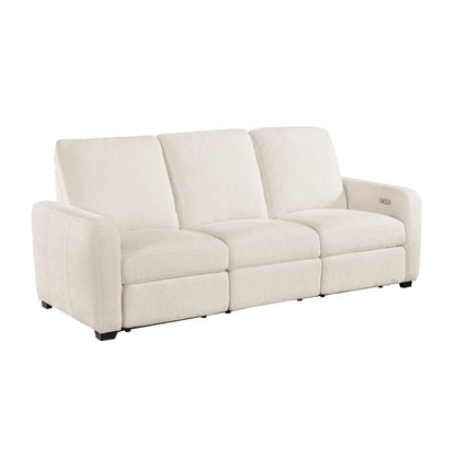 Homelegance  - Vera Power Double Reclining Sofa W/ USB Charging Ports in Beige - 8479BEG-3PW  view 2