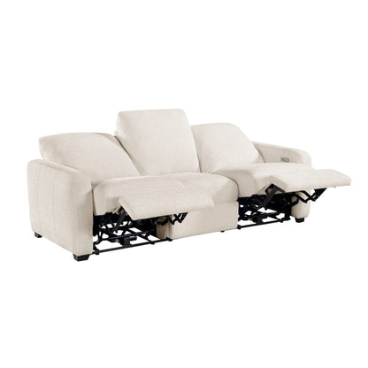 Homelegance  - Vera Power Double Reclining Sofa W/ USB Charging Ports in Beige - 8479BEG-3PW  view 4