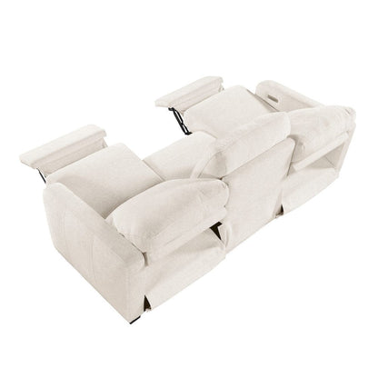 Homelegance  - Vera Power Double Reclining Sofa W/ USB Charging Ports in Beige - 8479BEG-3PW  view 5
