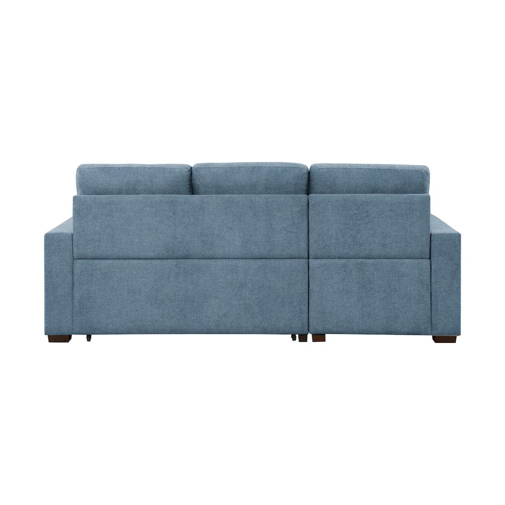 Homelegance  - Waitsfield 2-Piece Sectional W/ Left Chaise, Pull-out Bed and Hidden Storage in Blue - 9816BUx2LCRL  view 5