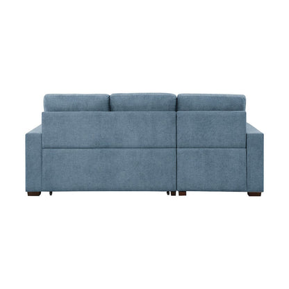 Homelegance  - Waitsfield 2-Piece Sectional W/ Left Chaise, Pull-out Bed and Hidden Storage in Blue - 9816BUx2LCRL  view 5
