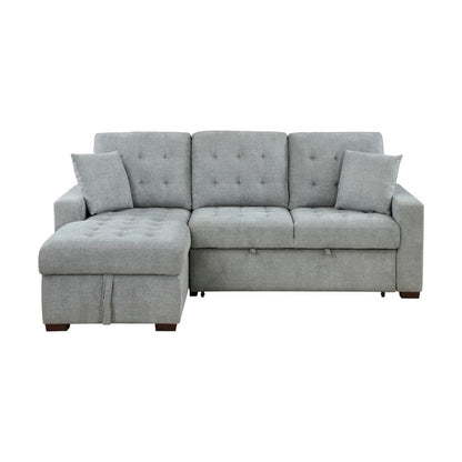 Homelegance  - Waitsfield 2-Piece Sectional W/ Left Chaise, Pull-out Bed and Hidden Storage in Gray - 9816GYx2LCRL  view 1