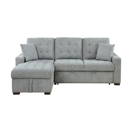Homelegance  - Waitsfield 2-Piece Sectional W/ Left Chaise, Pull-out Bed and Hidden Storage in Gray - 9816GYx2LCRL  view 1
