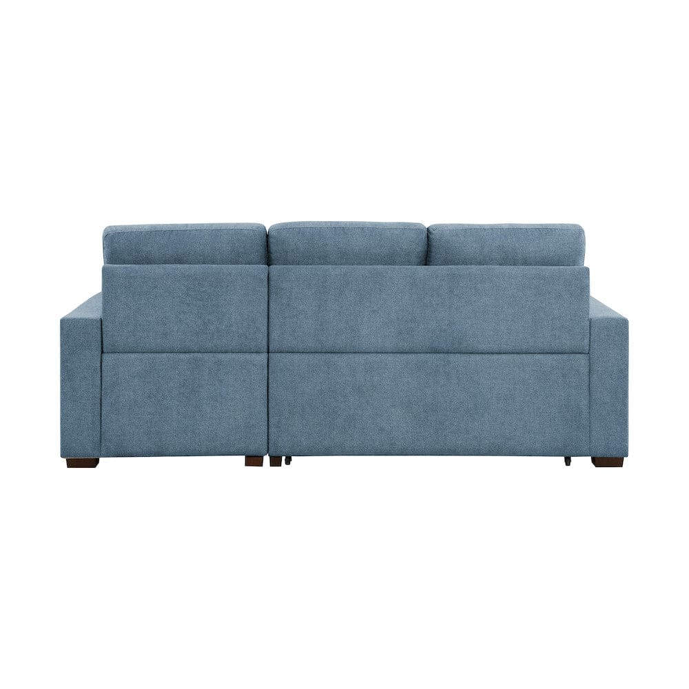 Homelegance  - Waitsfield 2-Piece Sectional W/ Right Chaise, Pull-out Bed and Hidden Storage in Blue - 9816BUx2LLRC  view 9