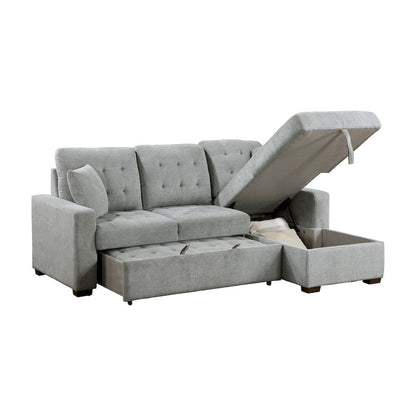 Homelegance  - Waitsfield 2-Piece Sectional W/ Right Chaise, Pull-out Bed and Hidden Storage in Gray - 9816GYxSC  view 1