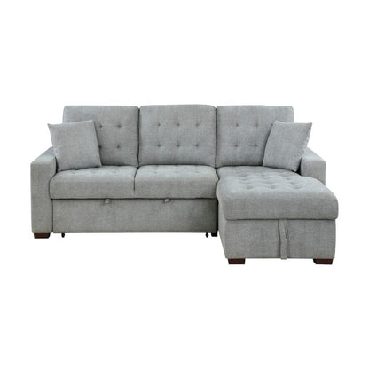 Homelegance  - Waitsfield 2-Piece Sectional W/ Right Chaise, Pull-out Bed and Hidden Storage in Gray - 9816GYxSC  view 4