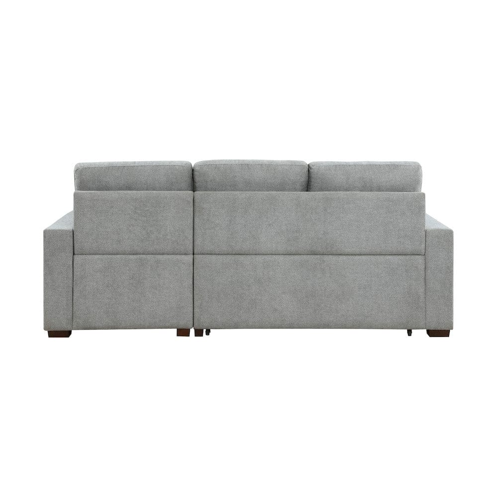 Homelegance  - Waitsfield 2-Piece Sectional W/ Right Chaise, Pull-out Bed and Hidden Storage in Gray - 9816GYxSC  view 7