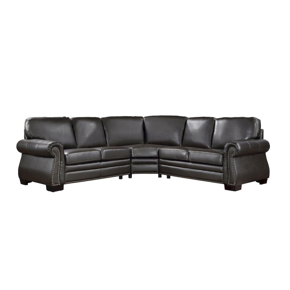 Homelegance  - Wareham 3-Piece Sectional in Dark brown - 9289DBxSC  view 1