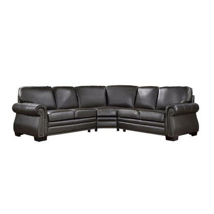 Homelegance  - Wareham 3-Piece Sectional in Dark brown - 9289DBxSC  view 1