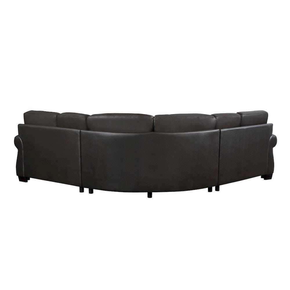 Homelegance  - Wareham 3-Piece Sectional in Dark brown - 9289DBxSC  view 3