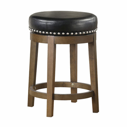 Homelegance  - Westby Round Swivel Counter Height Stool, Black in Black - 5681BLK-24  view 1
