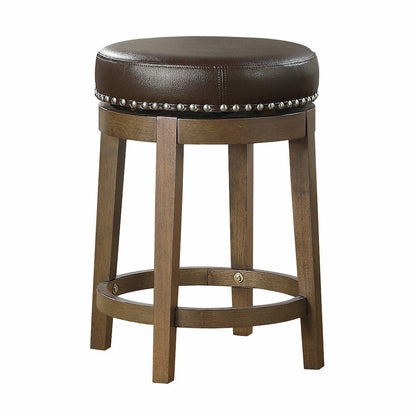 Homelegance  - Westby Round Swivel Counter Height Stool, Brown in Brown - 5681BRW-24  view 1