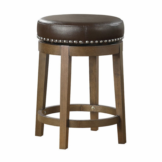Homelegance  - Westby Round Swivel Counter Height Stool, Brown in Brown - 5681BRW-24  view 1