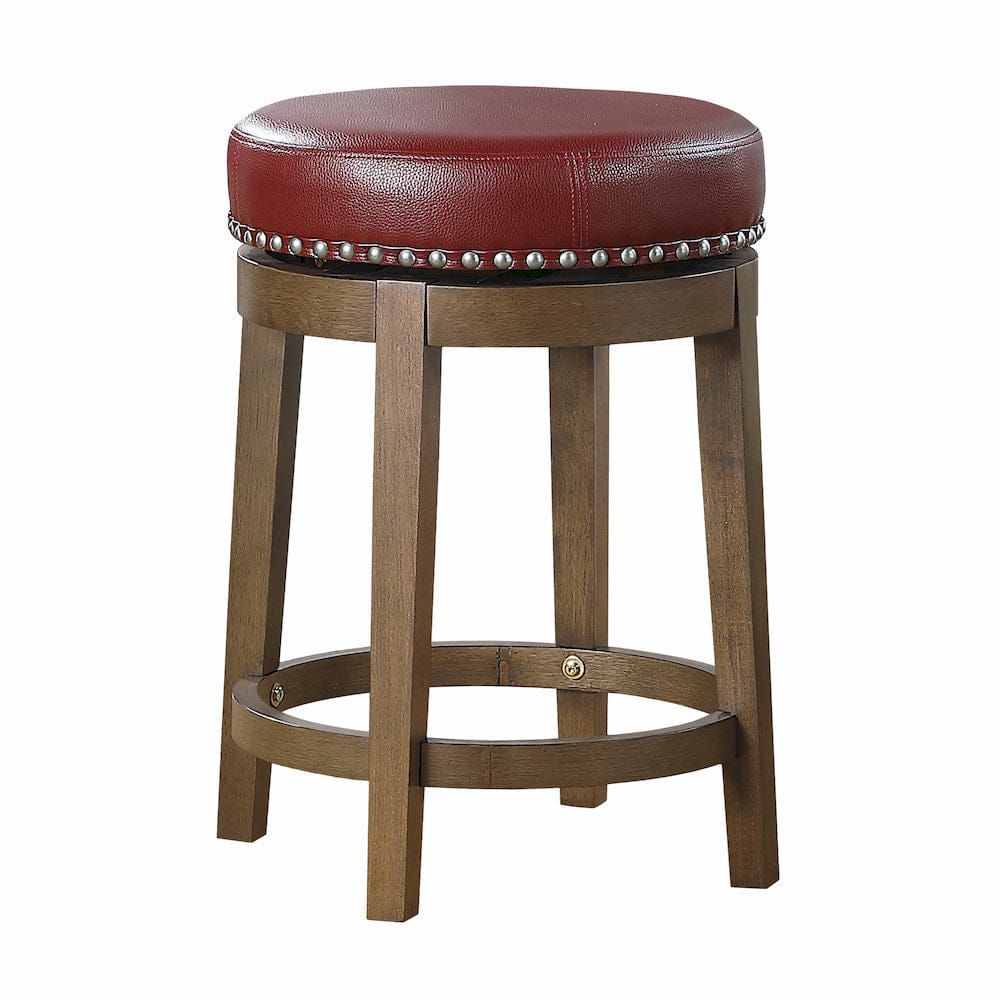 Homelegance  - Westby Round Swivel Counter Height Stool, Red in Red - 5681RED-24  view 1