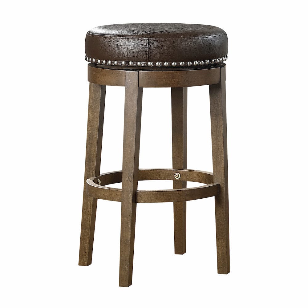 Homelegance  - Westby Round Swivel Pub Height Stool, Brown in Brown - 5681BRW-29  view 1
