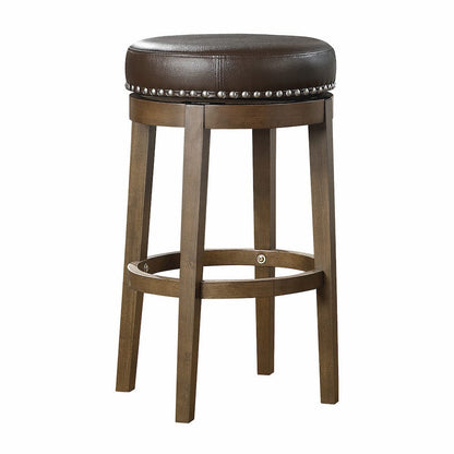 Homelegance  - Westby Round Swivel Pub Height Stool, Brown in Brown - 5681BRW-29  view 1