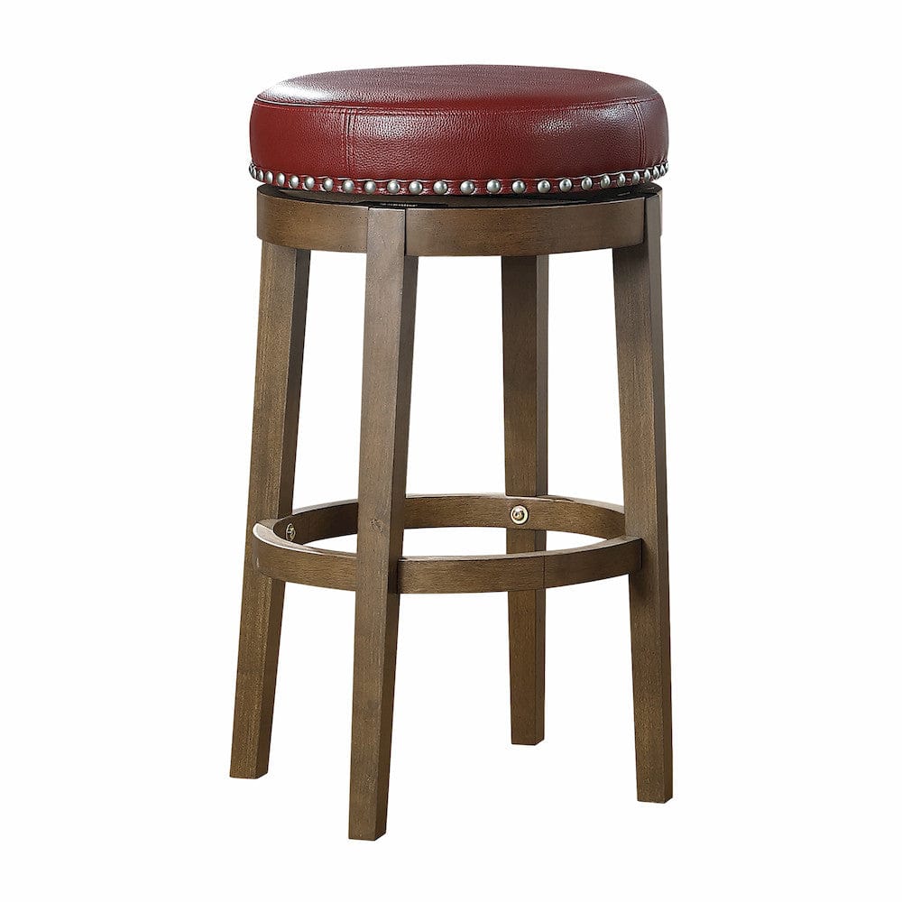 Homelegance  - Westby Round Swivel Pub Height Stool, Red in Red - 5681RED-29  view 1