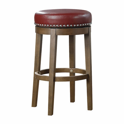 Homelegance  - Westby Round Swivel Pub Height Stool, Red in Red - 5681RED-29  view 1